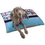 Anchors & Waves Dog Bed - Large w/ Name or Text