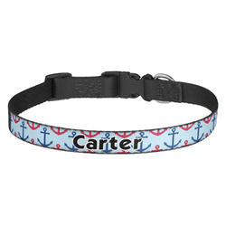 Anchors & Waves Dog Collar - Medium (Personalized)