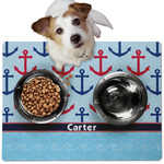 Anchors & Waves Dog Food Mat - Medium w/ Name or Text