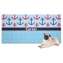 Anchors & Waves Dog Towel (Personalized)