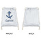 Anchors & Waves Drawstring Backpacks - Sweatshirt Fleece - Single Sided - APPROVAL