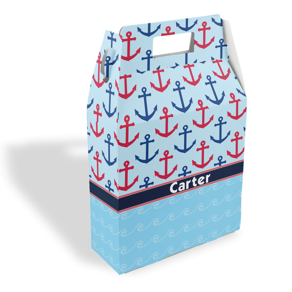 Custom Anchors & Waves Gable Favor Box (Personalized)