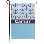 Anchors & Waves Small Garden Flag - Double Sided w/ Name or Text