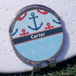 Anchors & Waves Golf Ball Marker - Hat Clip