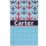 Anchors & Waves Golf Towel - Poly-Cotton Blend - Small w/ Name or Text