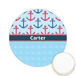 Anchors & Waves Printed Cookie Topper - 2.15" (Personalized)