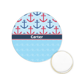 Anchors & Waves Printed Cookie Topper - 1.25" (Personalized)