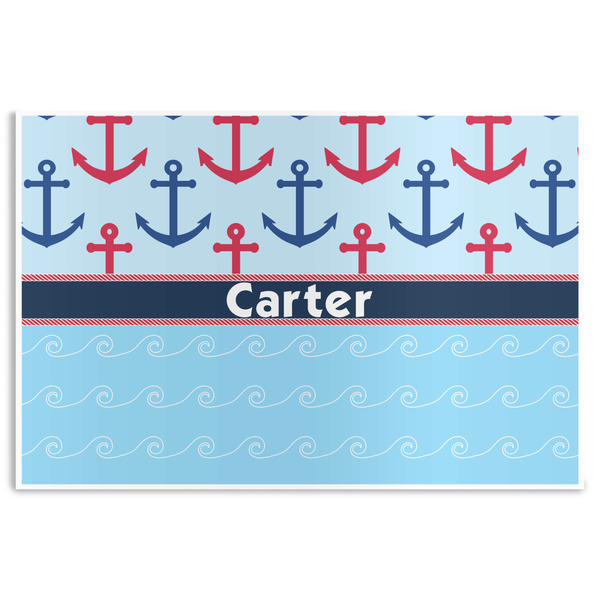 Custom Anchors & Waves Disposable Paper Placemats (Personalized)