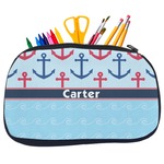 Anchors & Waves Neoprene Pencil Case - Medium w/ Name or Text