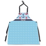 Anchors & Waves Apron Without Pockets w/ Name or Text