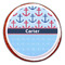 Anchors & Waves Printed Icing Circle - Large - On Cookie