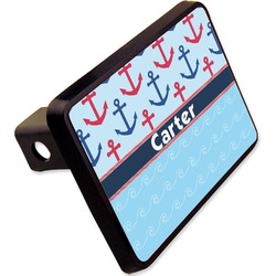 Anchors & Waves Rectangular Trailer Hitch Cover - 2" (Personalized)