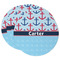 Anchors & Waves Round Paper Coaster - Main