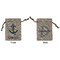 Anchors & Waves Small Burlap Gift Bag - Front and Back