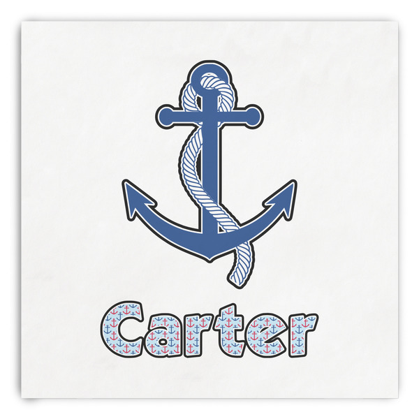 Custom Anchors & Waves Paper Dinner Napkins (Personalized)