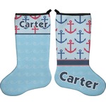 Anchors & Waves Holiday Stocking - Double-Sided - Neoprene (Personalized)