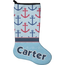 Anchors & Waves Holiday Stocking - Single-Sided - Neoprene (Personalized)