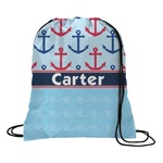 Anchors & Waves Drawstring Backpack (Personalized)