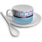 Anchors & Waves Tea Cup - Single (Personalized)
