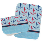 Anchors & Waves Burp Cloths - Fleece - Set of 2 w/ Name or Text