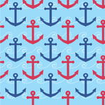 Anchors & Waves Wallpaper & Surface Covering (Peel & Stick 24"x 24" Sample)