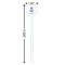 Anchors & Waves White Plastic 5.5" Stir Stick - Round - Dimensions