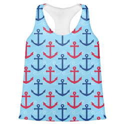 Anchors & Waves Womens Racerback Tank Top - Small