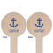 Anchors & Waves Wooden 6" Food Pick - Round - Double Sided - Front & Back