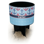 Anchors & Waves Black Beach Spiker Drink Holder (Personalized)