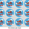 Airplane 1" Multipurpose Round Labels - Sheet