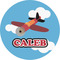 Airplane 1" Multipurpose Round Labels - Single Sticker