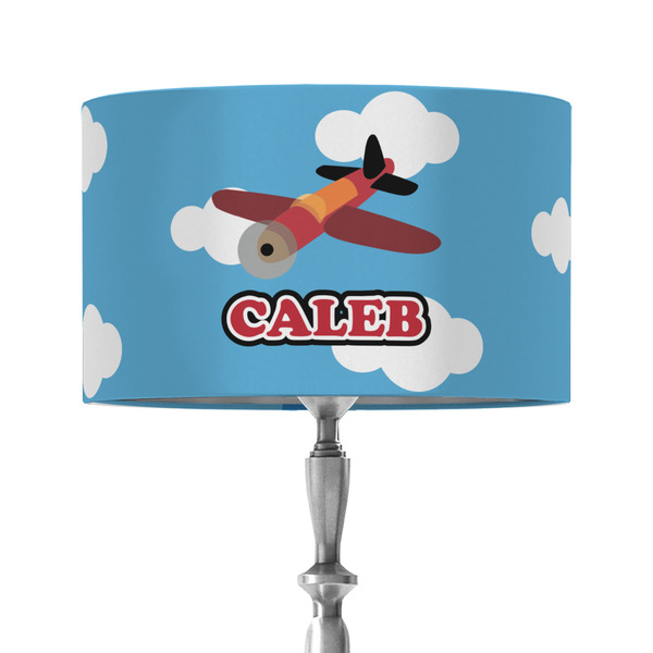 Custom Airplane 12" Drum Lamp Shade - Fabric (Personalized)