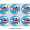 Airplane 3" Multipurpose Round Labels - Sheet