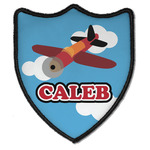 Airplane Iron On Shield Patch B w/ Name or Text