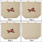 Airplane 3 Reusable Cotton Grocery Bags - Front & Back View