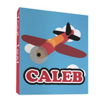 Airplane 3 Ring Binder - Full Wrap - 1" (Personalized)