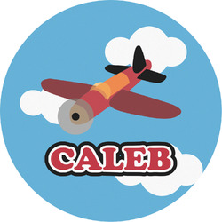 Airplane Multipurpose Round Labels - 5" (Personalized)