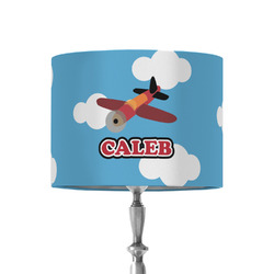 Airplane 8" Drum Lamp Shade - Fabric (Personalized)