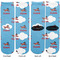 Airplane Adult Crew Socks - Double Pair - Front and Back - Apvl