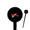 Airplane Black Plastic 4" Food Pick - Round - Closeup