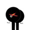 Airplane Black Plastic 4" Food Pick - Round - Single Sided - Front & Back