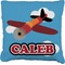 Airplane Burlap Pillow 24"