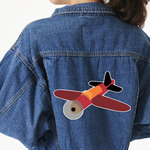 Airplane Twill Iron On Patch - Custom Shape - 3XL