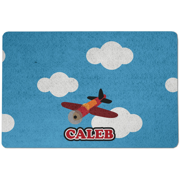 Custom Airplane Dog Food Mat w/ Name or Text