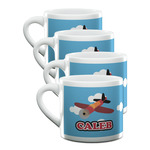 Airplane Double Shot Espresso Cups - Set of 4 (Personalized)