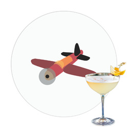 Airplane Printed Drink Topper - 3.25"