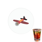 Airplane Printed Drink Topper - 1.5"