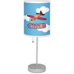 Airplane 7" Drum Lamp with Shade Linen (Personalized)