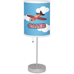 Airplane 7" Drum Lamp with Shade Linen (Personalized)