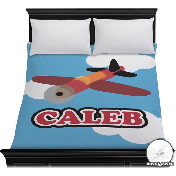 Custom Airplane Duvet Cover - Full / Queen (Personalized)